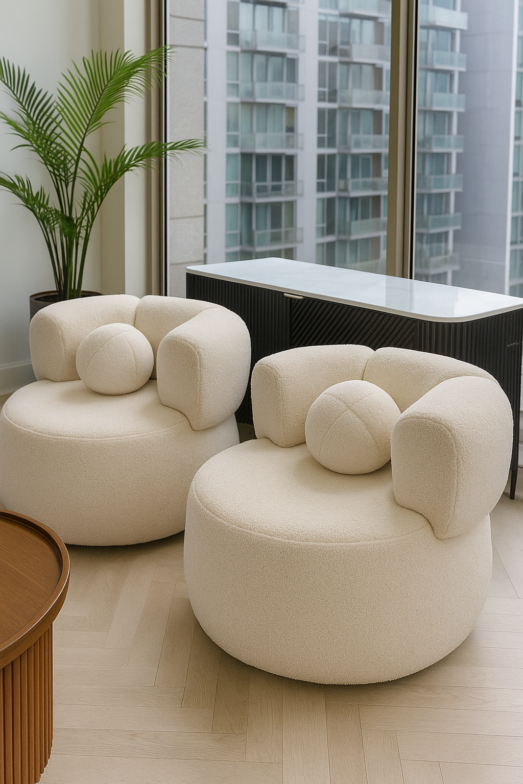 Snow Sofa Chair – Boucle Single Seater in Pakistan