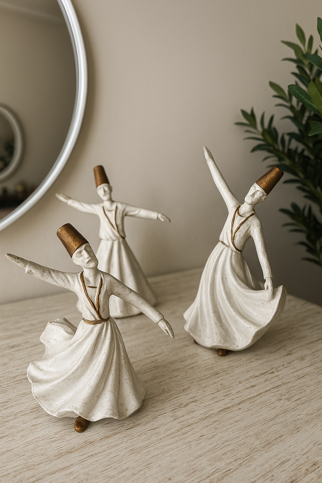 Sufi Set White – Resin Decorative Showpiece Pakistan