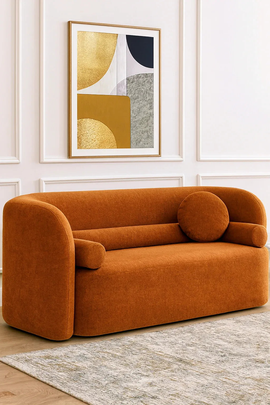 Terracotta Luxe 3 Seater Sofa in Pakistan – Solid Wood