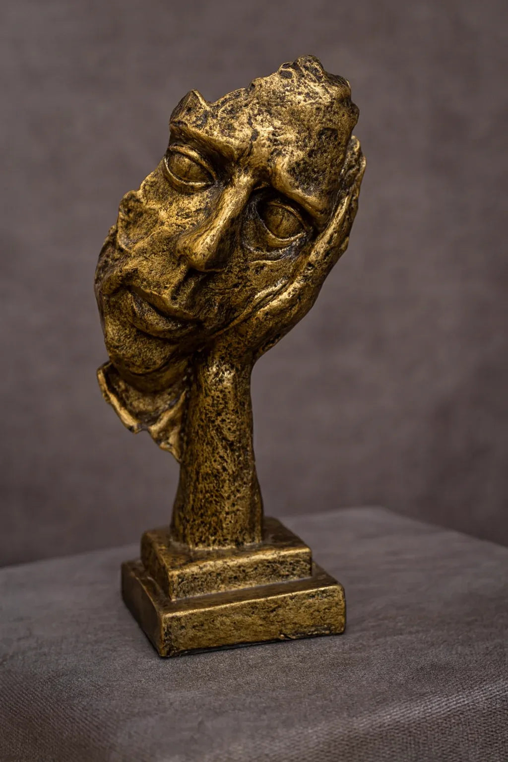 Thinking Man Gold Decor Statue | Premium Home Décor Pakistan