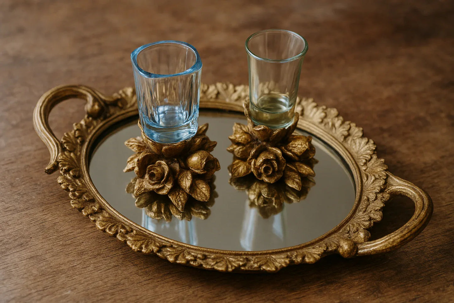 Tray 013 – Gold Plated Synthetic Decorative Tray