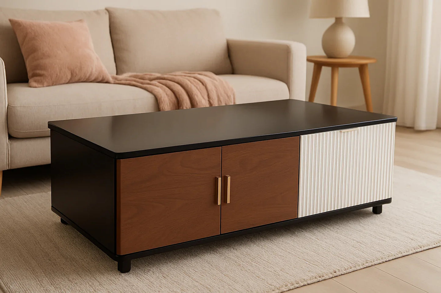 Urban Blend Coffee Table – MDF CNC Drawer Center Table
