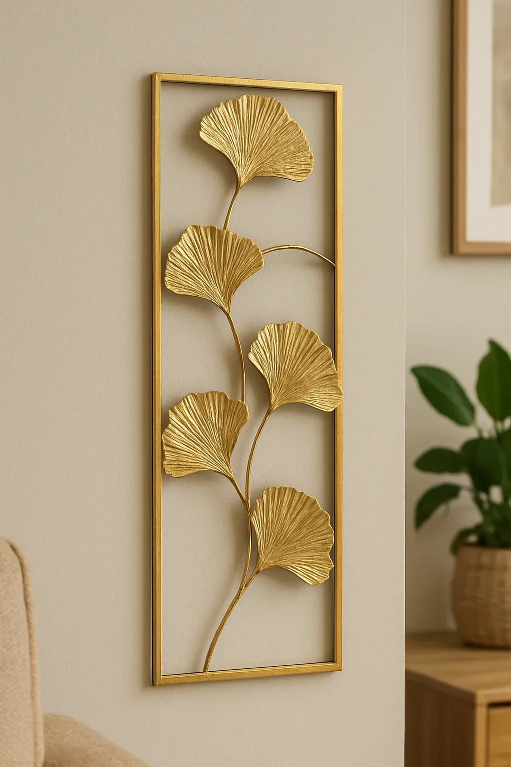 Wall Decor 25 in Pakistan – Gold Metal Decorative Piece