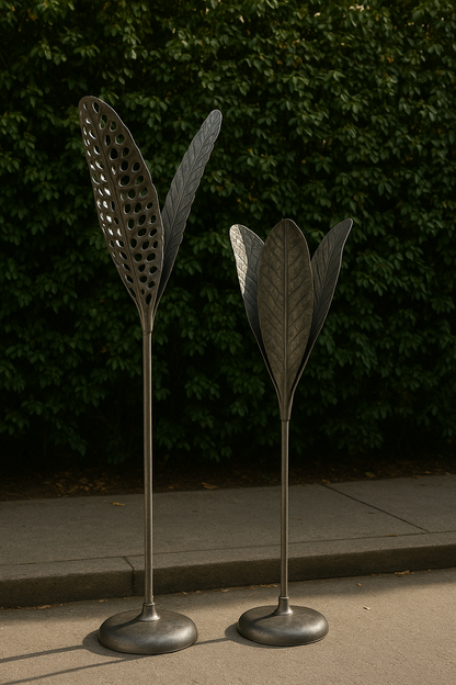 2 Coil Leaf Standing Lamp Pair – Elegant Floor Lamps