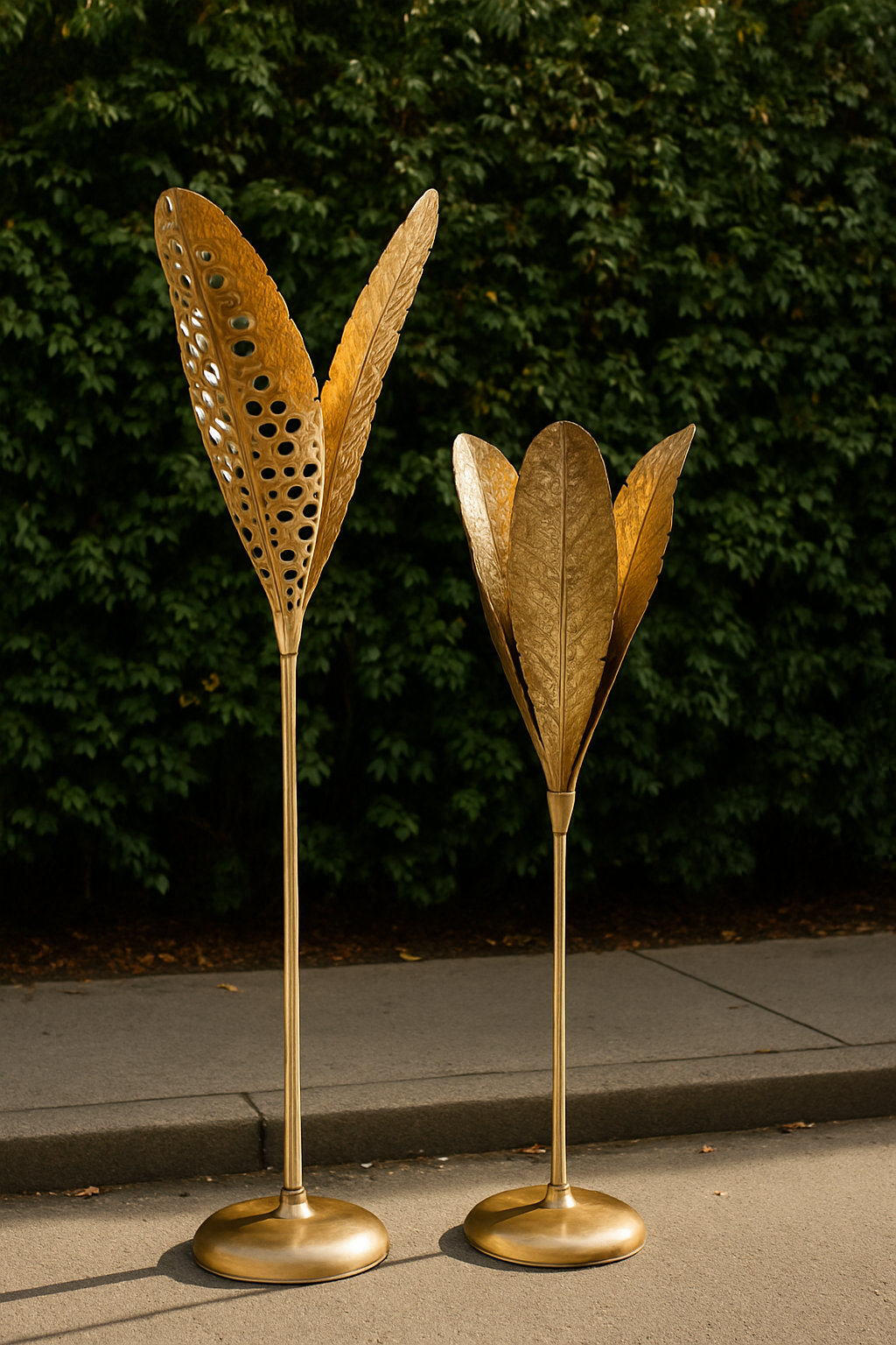 2 Coil Leaf Standing Lamp Pair – Elegant Floor Lamps
