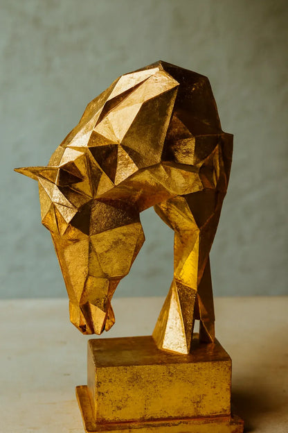 3D Horse Gold Decor Statue | Luxury Home Décor Pakistan