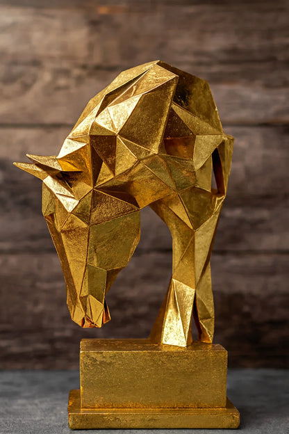 3D Horse Gold Decor Statue | Luxury Home Décor Pakistan