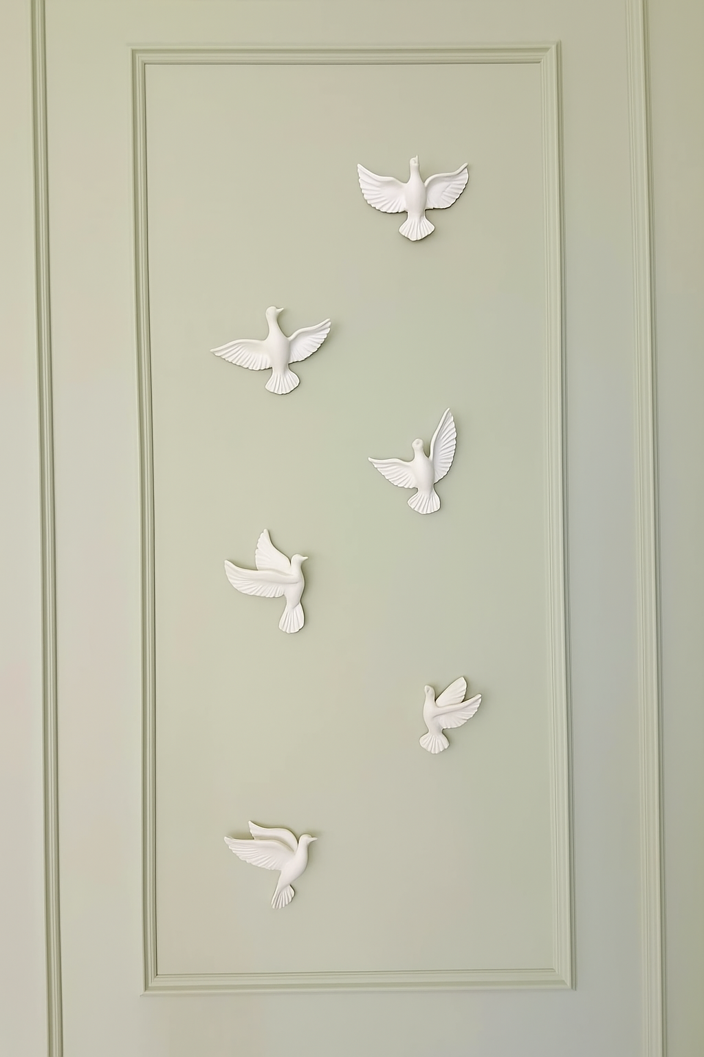6 Pigeon Wall Decor – Gold Plated Decorative Birds