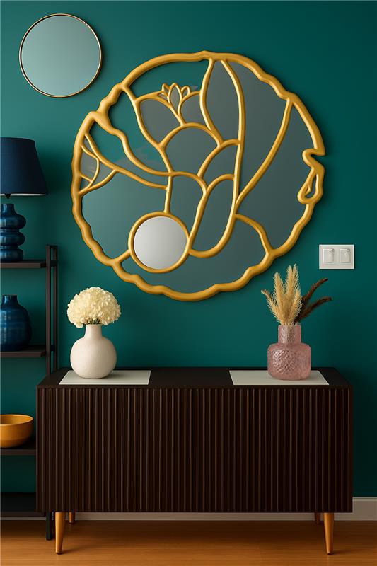 Abstract Mirror Gold in Pakistan – 3.5ft Wall Hanging