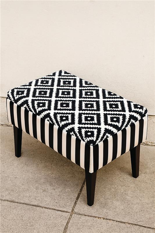 Alberto Stool 02 | Premium Fabric Accent Stool