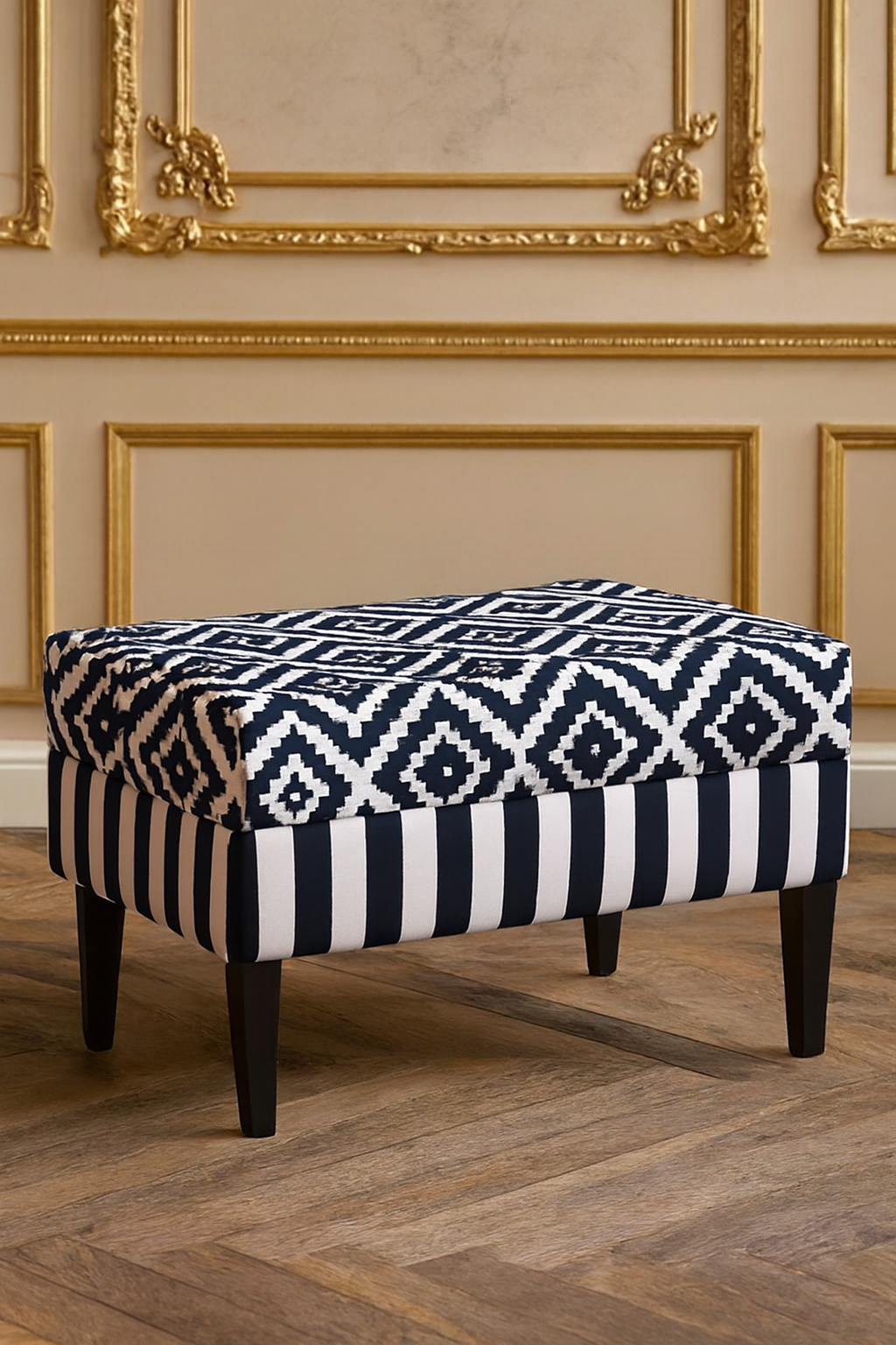 Alberto Stool 02 | Premium Fabric Accent Stool