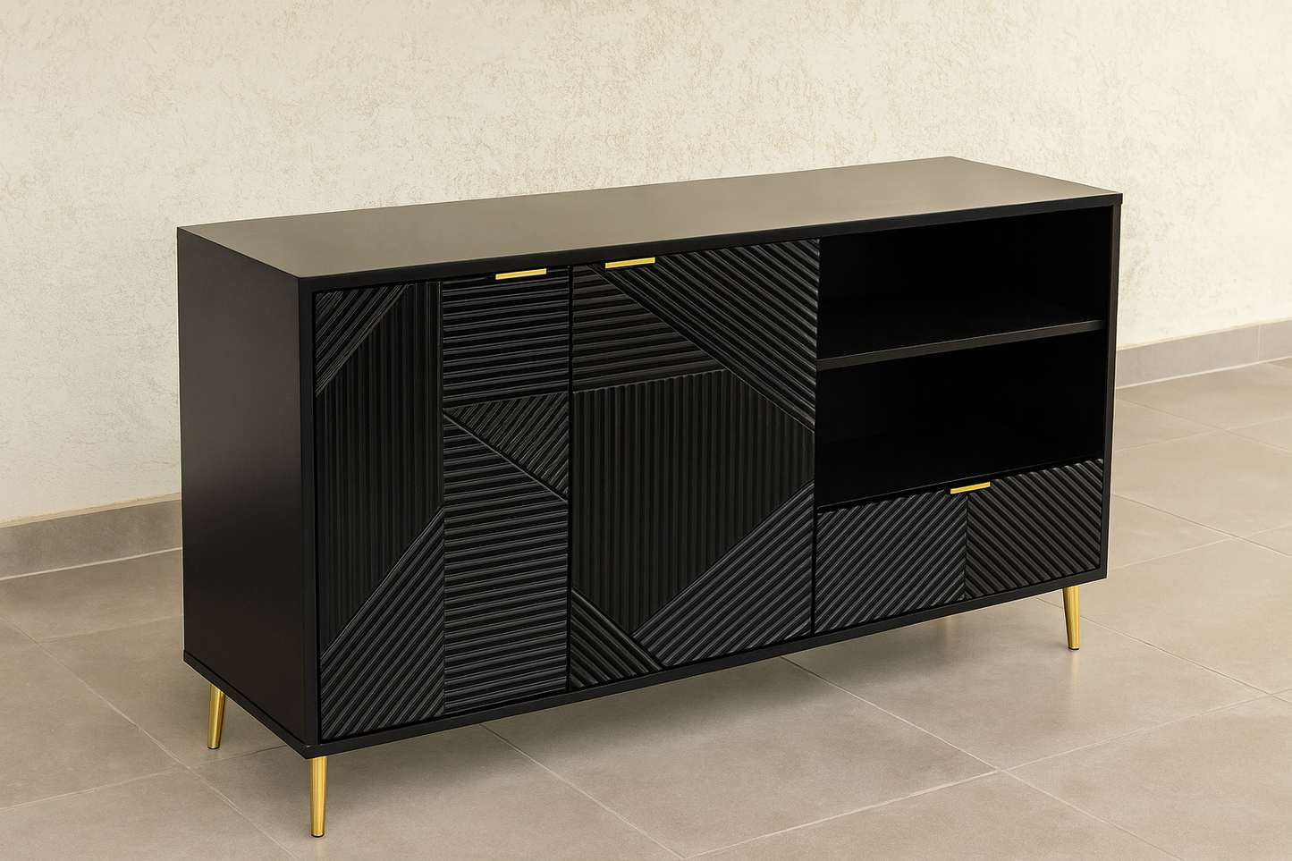 Aleron Side Board Black – Premium Deco Finish