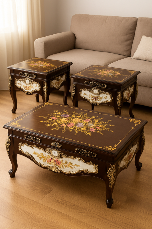 Alessa Hand Painted Center Table – Victorian Style