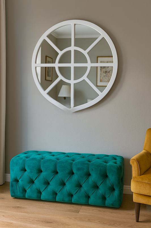 Alex Round Mirror in Pakistan – 4ft Wooden Carved Wall