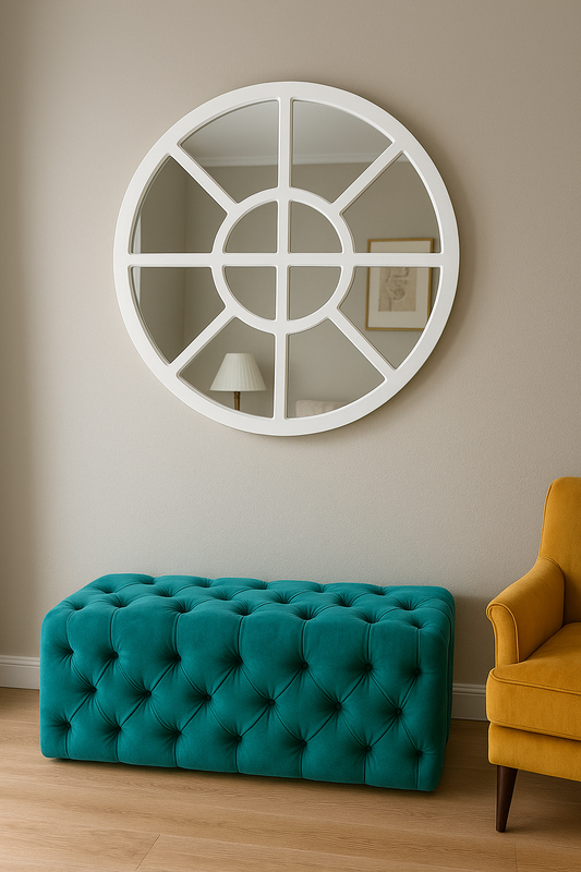 Alex Round Mirror in Pakistan – 4ft Wooden Carved Wall