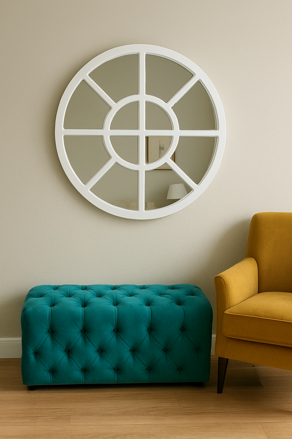 Alex Round Mirror in Pakistan – 4ft Wooden Carved Wall