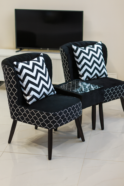 Allure Chair 009 with Table | Luxury Accent Chair Pakistan