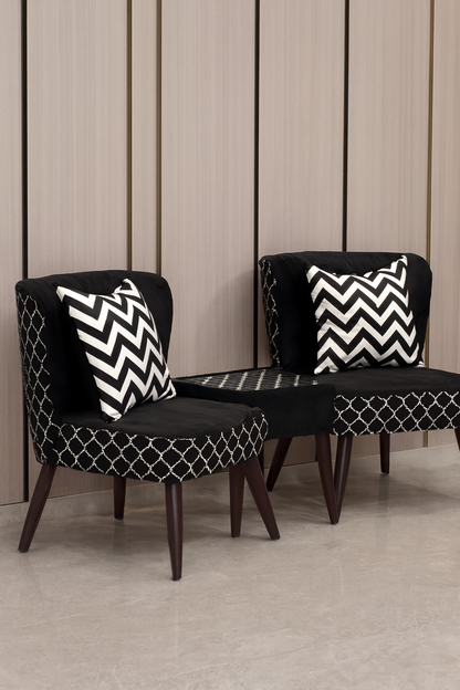 Allure Chair 009 with Table | Luxury Accent Chair Pakistan
