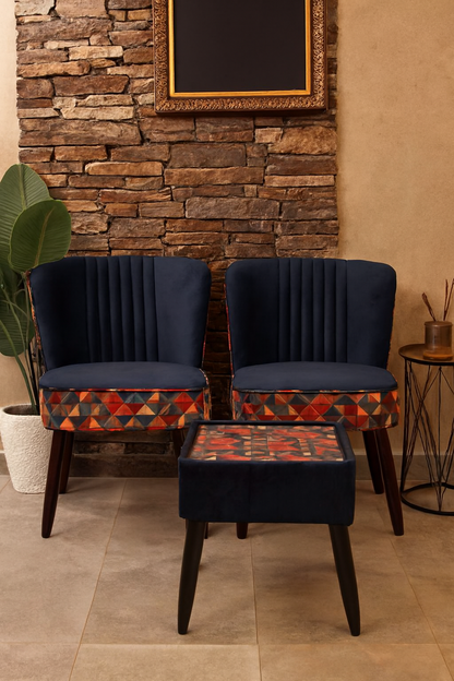 Allure Chair 016 with Table | Modern Wooden Chair Set