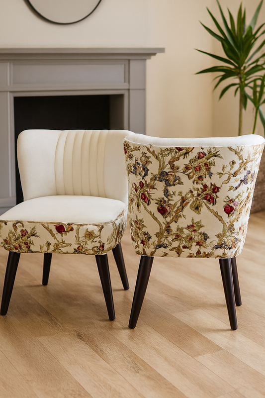 Allure Chair 026 with Side Table | Luxury Wooden Chair