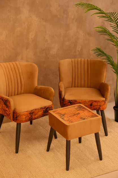 Allure Chair 025 with Table | Premium Wooden Set