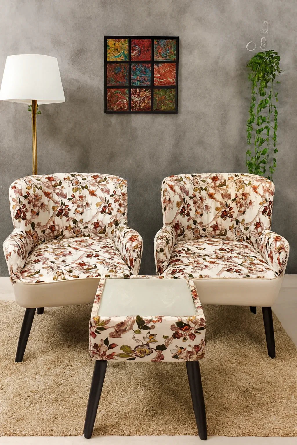 Allure Chair 026 with Table | Premium Wooden Chair Set