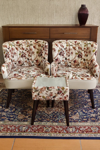 Allure Chair 026 with Table | Premium Wooden Chair Set