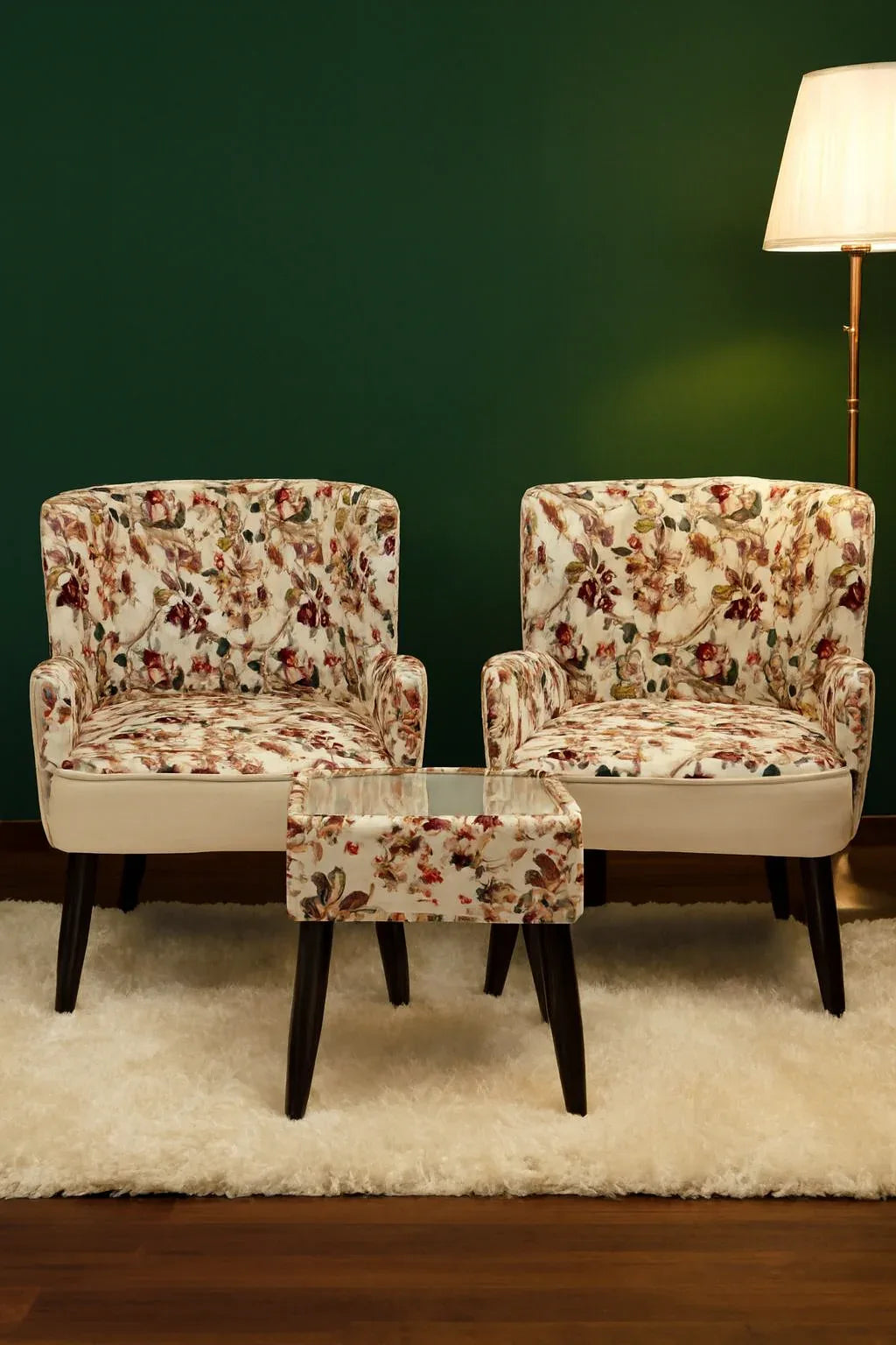 Allure Chair 026 with Table | Premium Wooden Chair Set