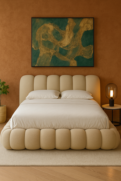 Amy Boucle Bed in Pakistan – Luxury King Size Bed