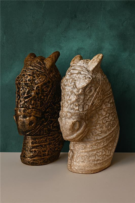 Ancient Horse Gold Decor Statue | Luxury Décor Pakistan