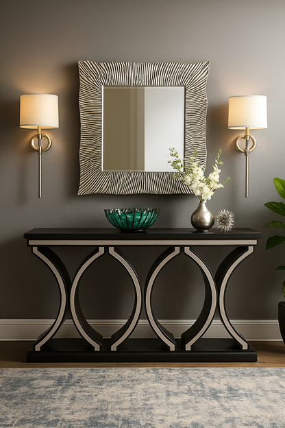 Anna Console Table – MDF & Sheesham with Mirror Design