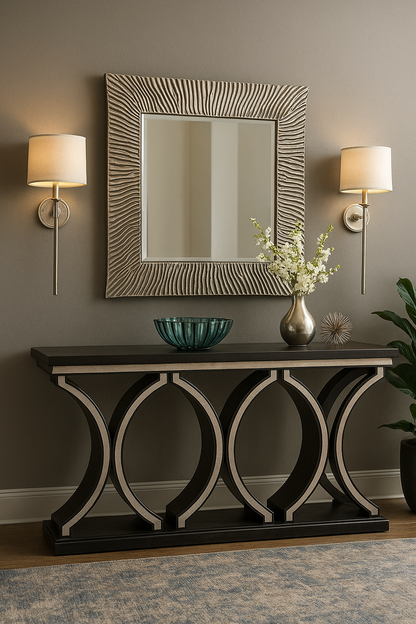 Anna Console Table – MDF & Sheesham with Mirror Design