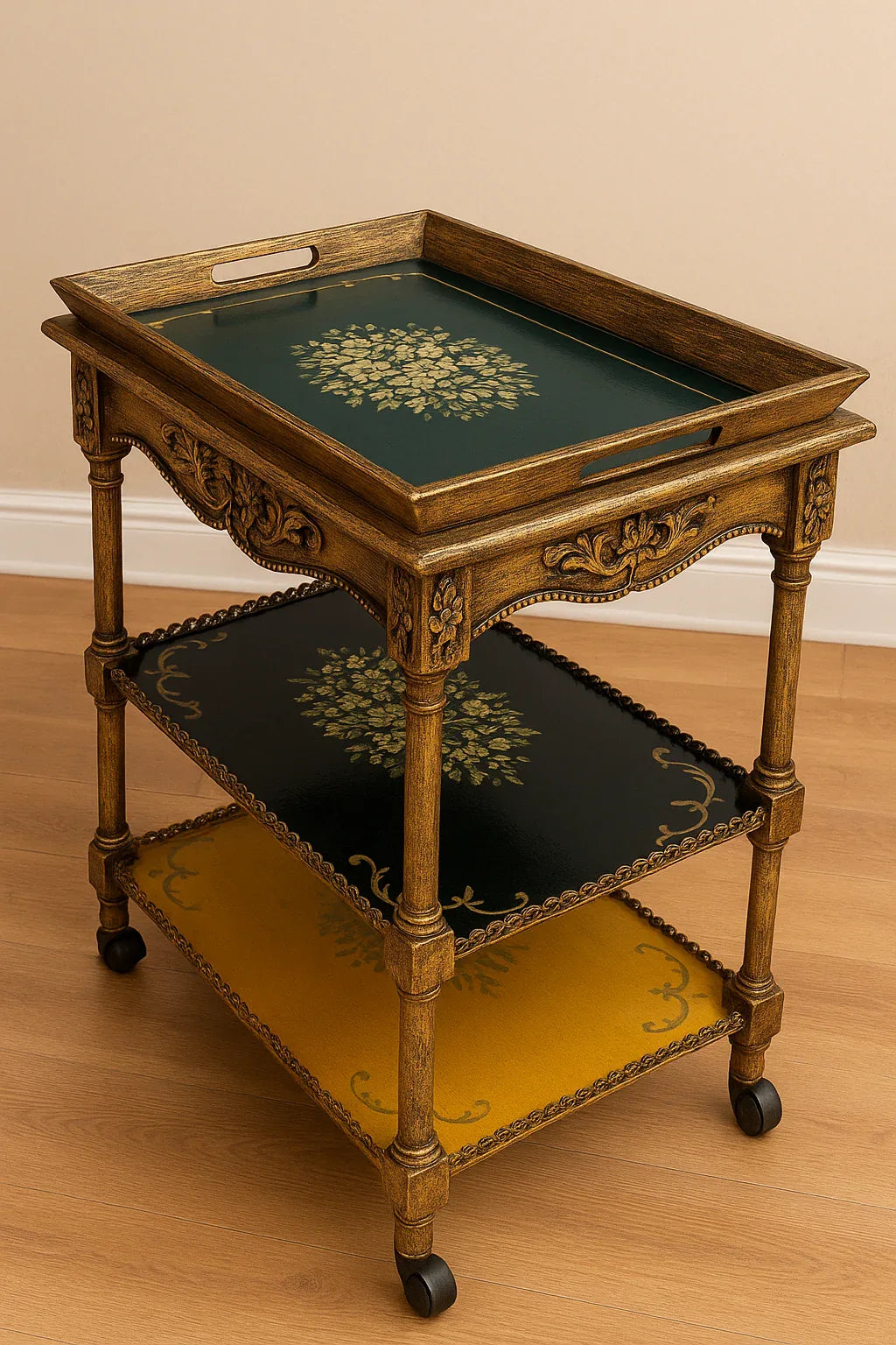 Anna Detachable Wooden Trolley – Premium Pakistan