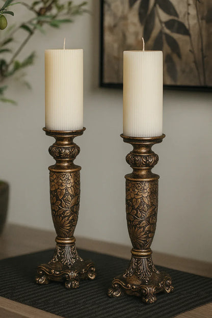 Antique Gold Candle Stand 010 – Resin Candle Décor
