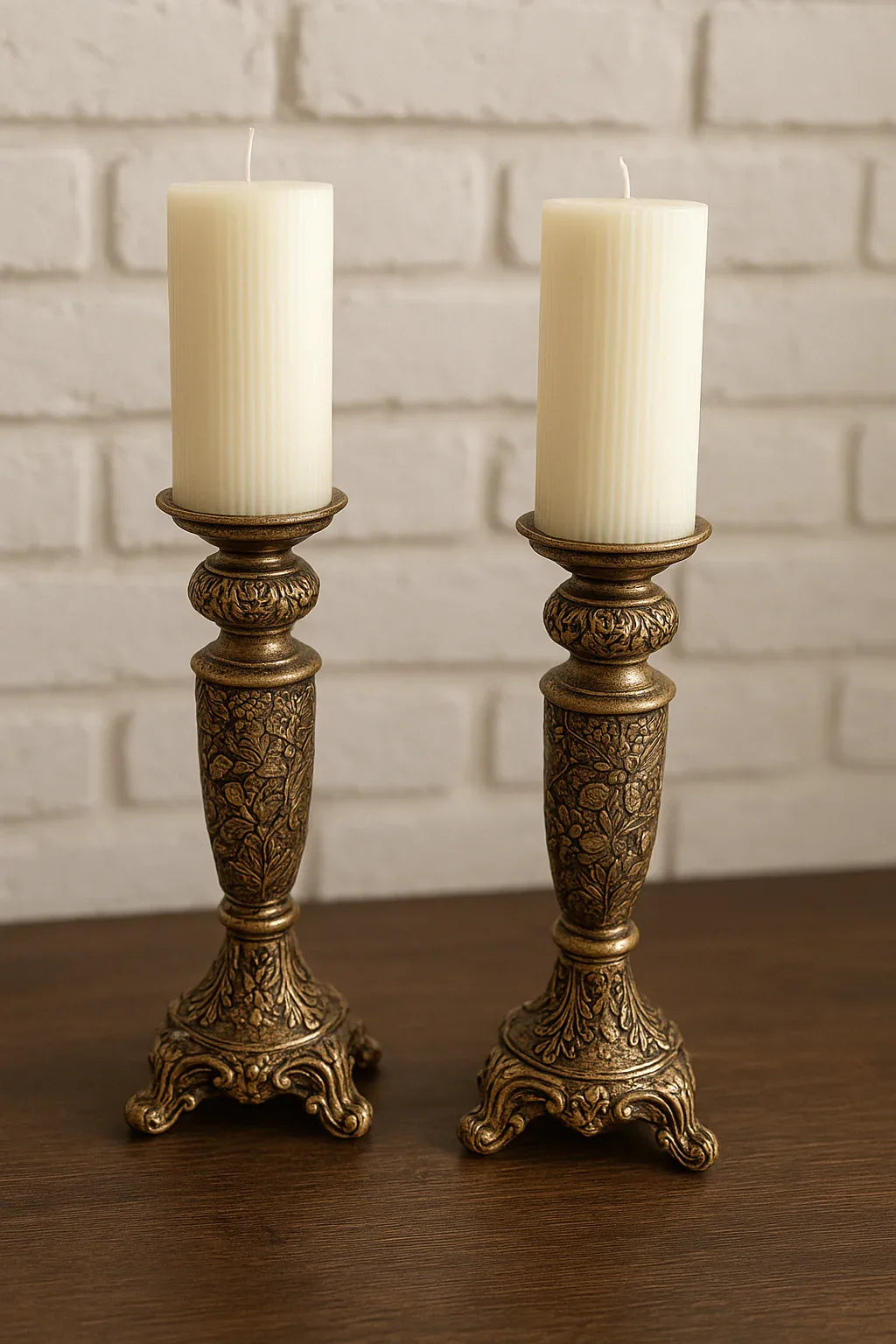 Antique Gold Candle Stand 010 – Resin Candle Décor