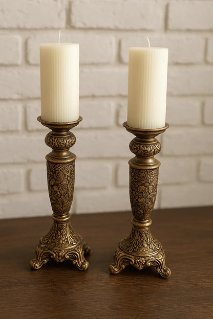 Antique Gold Candle Stand 010 – Resin Candle Décor