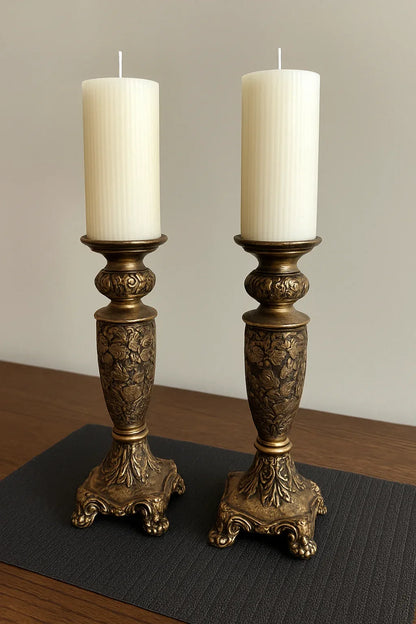 Antique Gold Candle Stand 010 – Resin Candle Décor