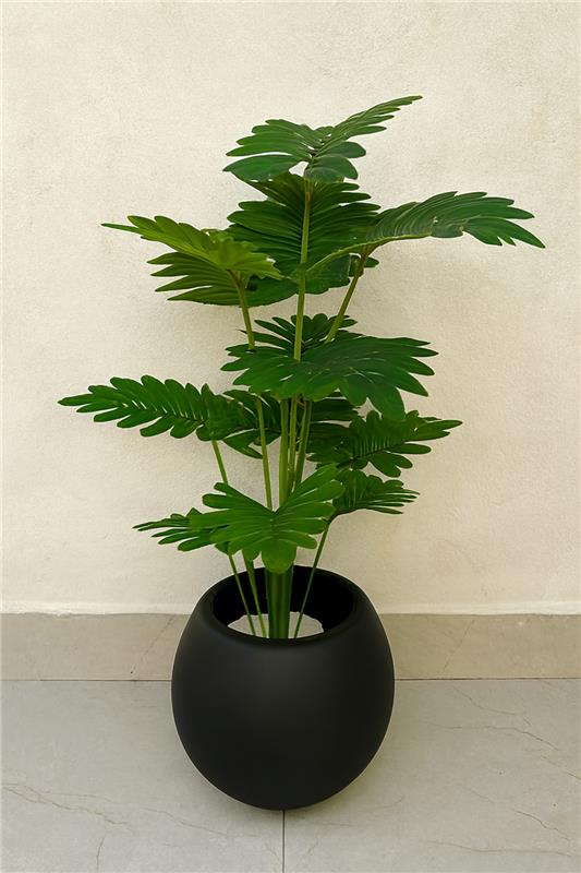 Artificial Plant & Planter 021 | 3 ft Fiber Pot Décor