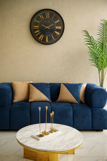 Asher Sofa Blue in Pakistan – 3 Seater Wood & Foam