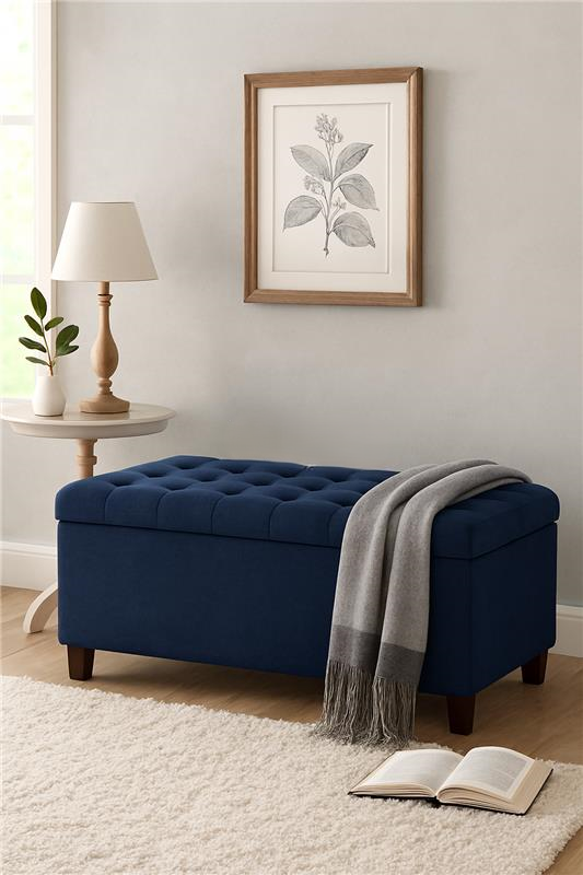 Aster Puffy Storage | Premium Fabric Storage Ottoman