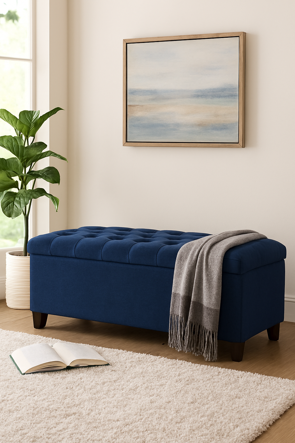 Aster Puffy Storage | Premium Fabric Storage Ottoman
