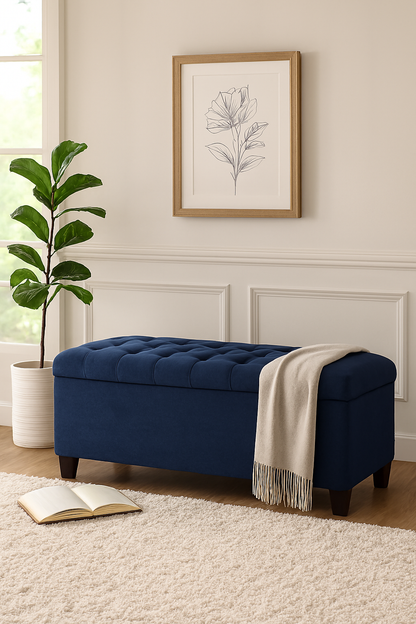 Aster Puffy Storage | Premium Fabric Storage Ottoman