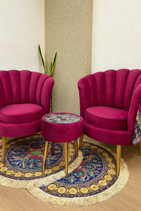 Azzure Chair 001 with Table | Luxury Accent Chair Set