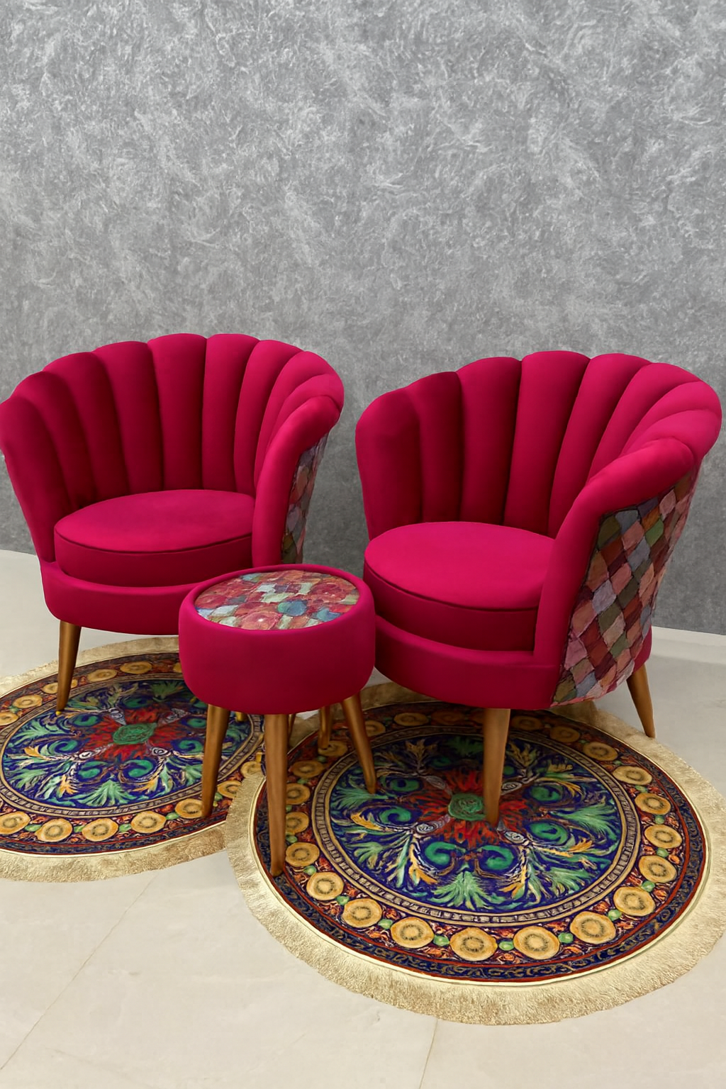 Azzure Chair 001 with Table | Luxury Accent Chair Set