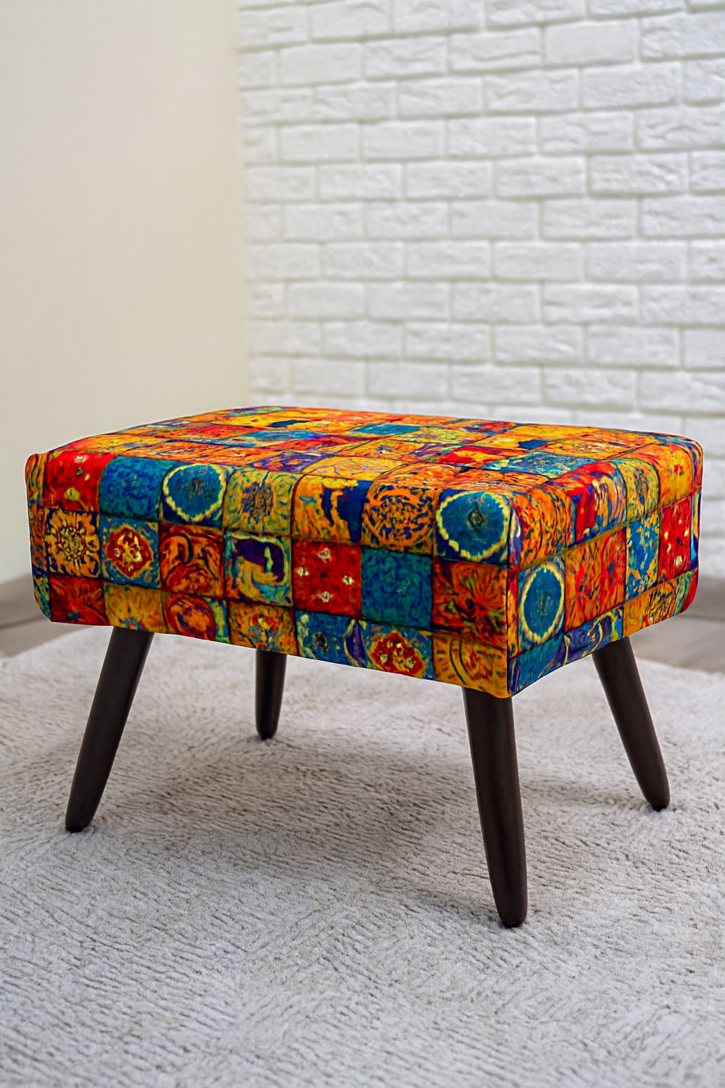 BJ Stool 16 | Premium Fabric Accent Stool