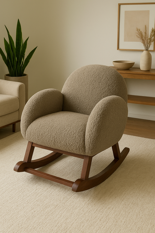 Baby Rocking Chair – Boucle Fabric | Custom Colors