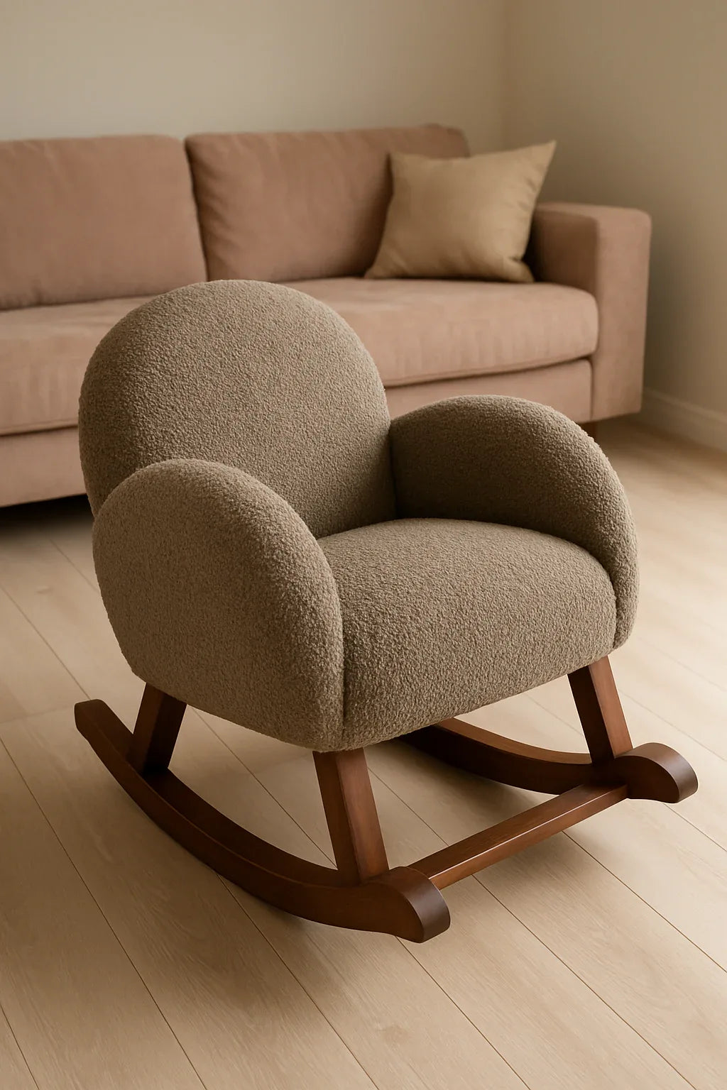 Baby Rocking Chair – Boucle Fabric | Custom Colors