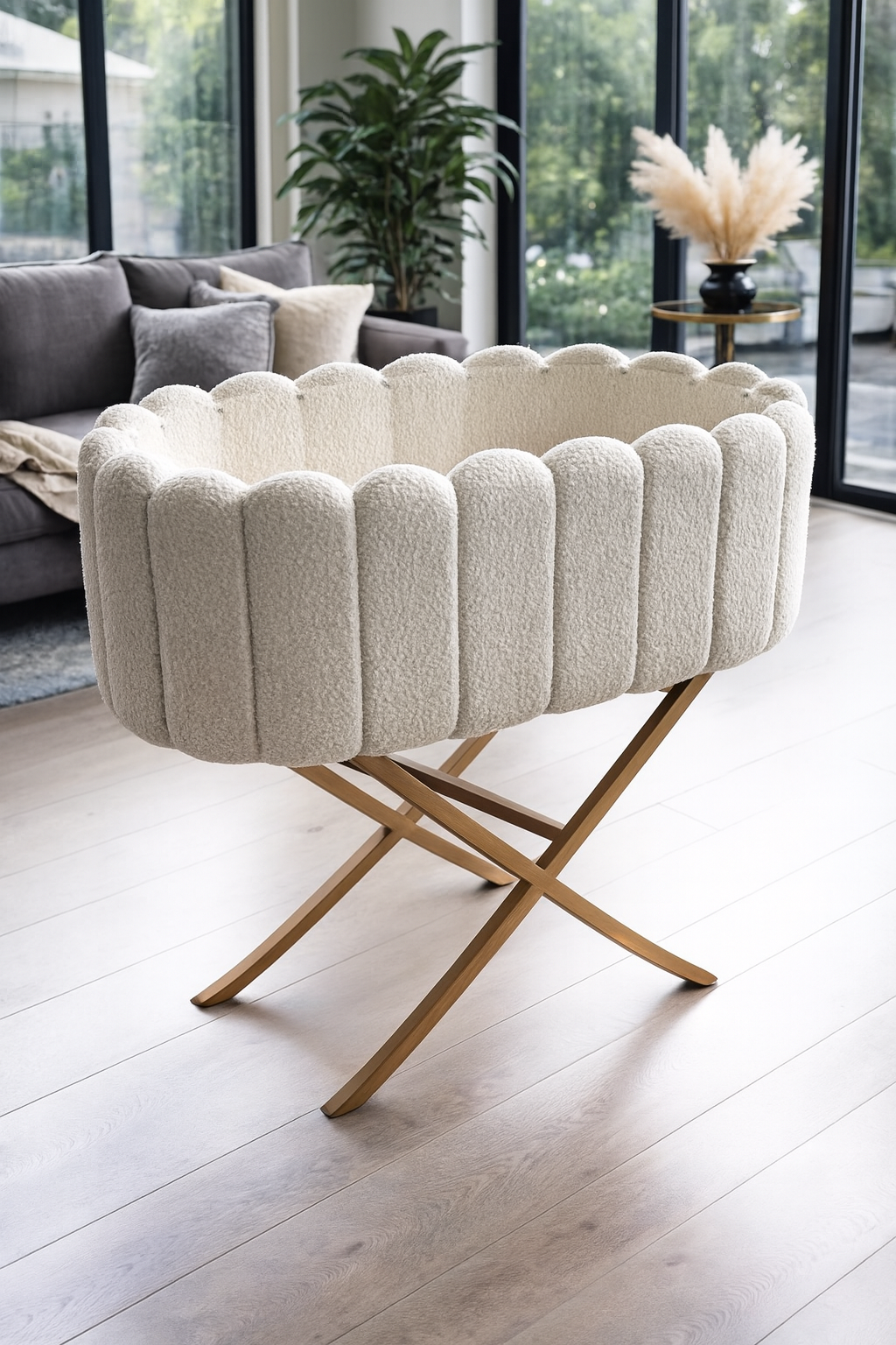 Baby Bassinet 07 – Modern Boucle Baby Cradle