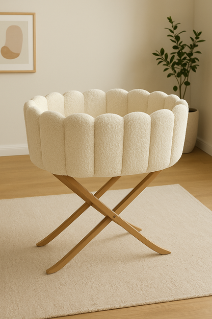 Baby Bassinet 07 – Modern Boucle Baby Cradle
