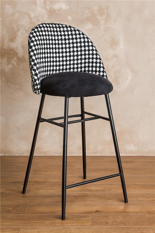 Modern Bar Stool with Metal Legs | Stylish High Stool